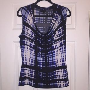 Sleeveless cowl neck top